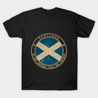 Vintage Scotland Europe European EU Flag T-Shirt